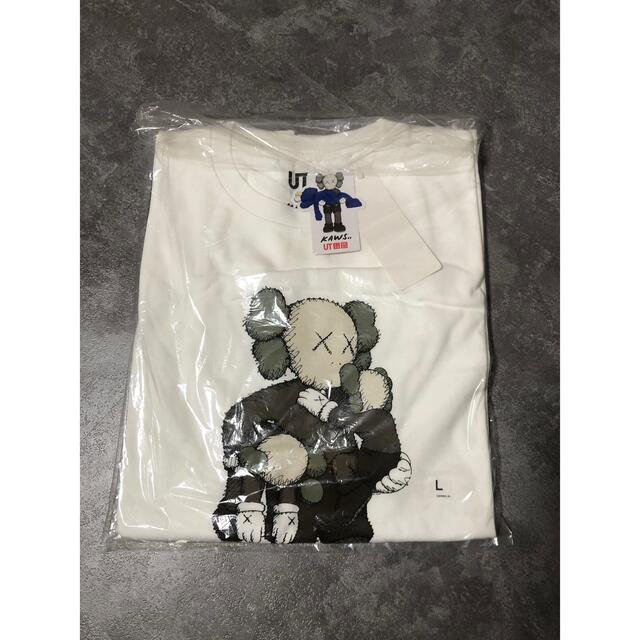 新品　kaws ×UNIQLO white TEE L