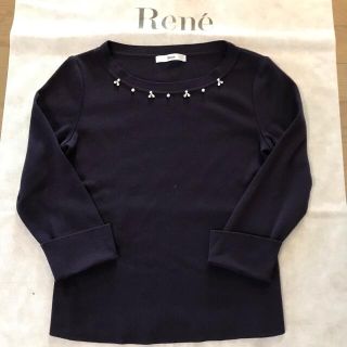 ルネ(René)の★★  ご予約済み　★★★未使用訳あり★Reneルネ★七分袖 ニット★パープル(ニット/セーター)