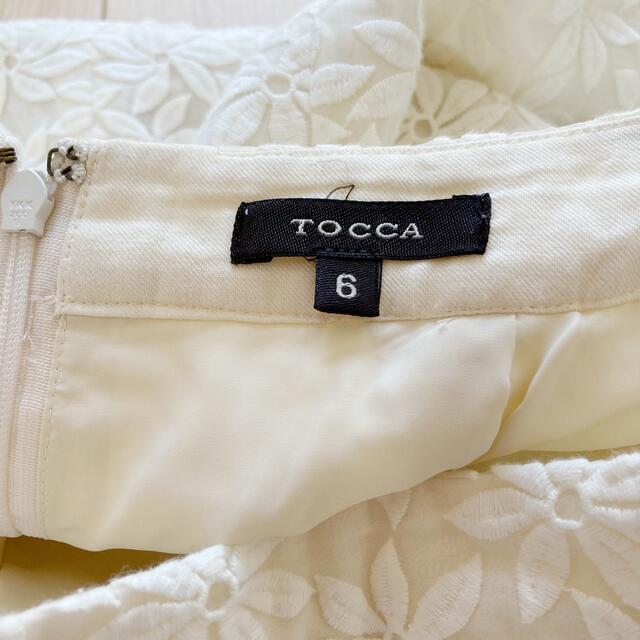 TOCCA(トッカ)のトッカ　刺繍ミモレ丈スカート　フレアスカート　シアー　６　大きいサイズ　レース レディースのスカート(ひざ丈スカート)の商品写真