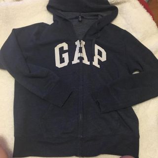 ギャップ(GAP)のGAP メンズ ネイビー フード パーカー ロゴ (パーカー)