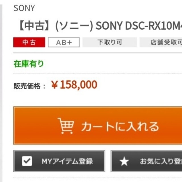 SONY(ソニー)のSONY　RX10 M4 スマホ/家電/カメラのカメラ(コンパクトデジタルカメラ)の商品写真