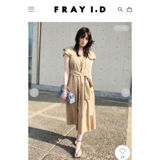 フレイアイディー(FRAY I.D)の【お盆限定セール】フリルスリーブタックワンピース(ロングワンピース/マキシワンピース)