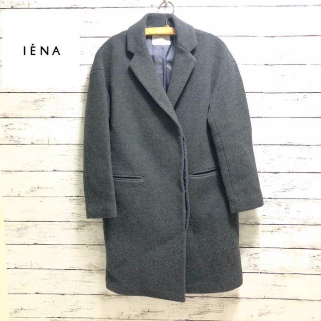 IENA◇イエナ チェスターコート ロングコート グレー ウール S