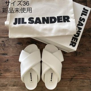 ジルサンダー(Jil Sander)のJILSANDER ジルサンダー レザーサンダル　サイズ36 新品未使用(サンダル)