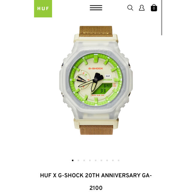 HUF X G-SHOCK 20TH ANNIVERSARY GA-2100