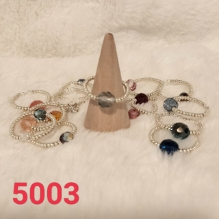 【No.5003】リング ファイアポリッシュ8㎜ ブルーグレー(リング)