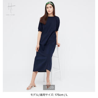 ユニクロ(UNIQLO)のUNIQLOボリュームスリーブワンピース(ロングワンピース/マキシワンピース)