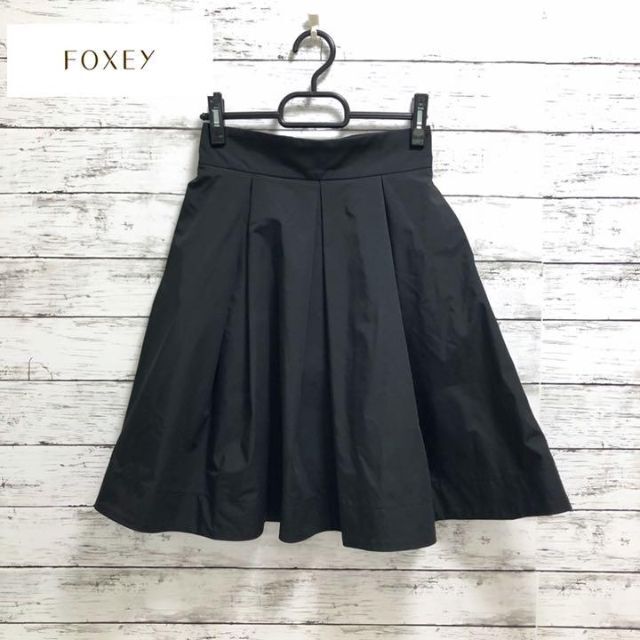 美品◆FOXEY NEWYORK フレアスカート ブラック