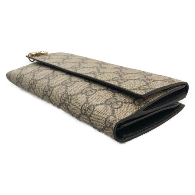 Gucci - 〇〇GUCCI グッチ 長財布 GGスプリーム 212104 ブラウン x