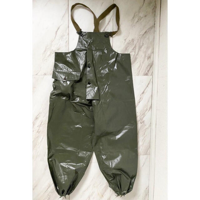 dead stock イタリア軍 pvc ラバー 防水 オーバーオール パンツ