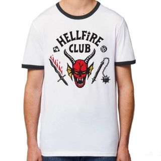 ストレンジャーシングス HELLFIRE CLUB Tシャツ XLサイズ(Tシャツ/カットソー(半袖/袖なし))