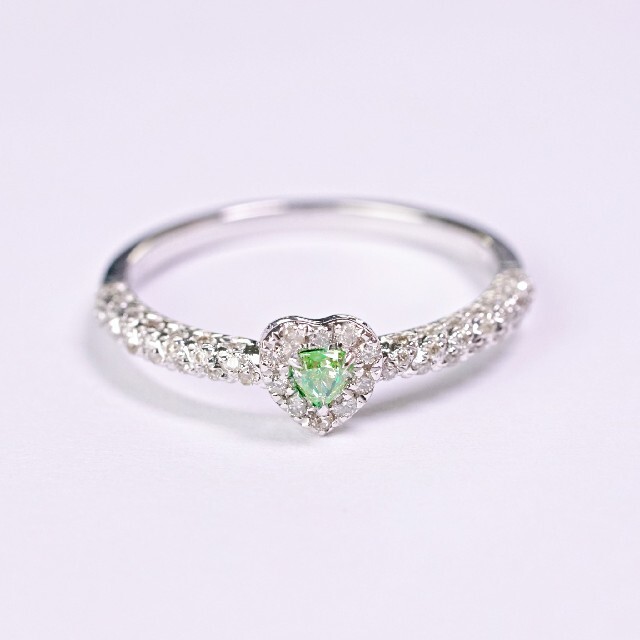 ハート形　天然ダイヤモンドリング0.35ct　k18 レディースのアクセサリー(リング(指輪))の商品写真