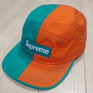 シュプリーム(Supreme)のシュプリーム 13SS  Cap バイカラー ボックスロゴキャップ 緑 橙(キャップ)