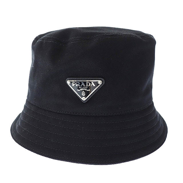 PRADA(プラダ)のプラダ PRADA 2021年製 ドリル バケットハット 黒 ブラック メンズの帽子(その他)の商品写真