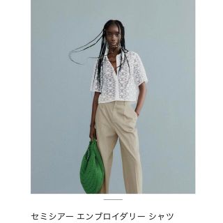 ザラ(ZARA)のZARA セミシアーエンブロイダリーシャウト(Tシャツ(半袖/袖なし))