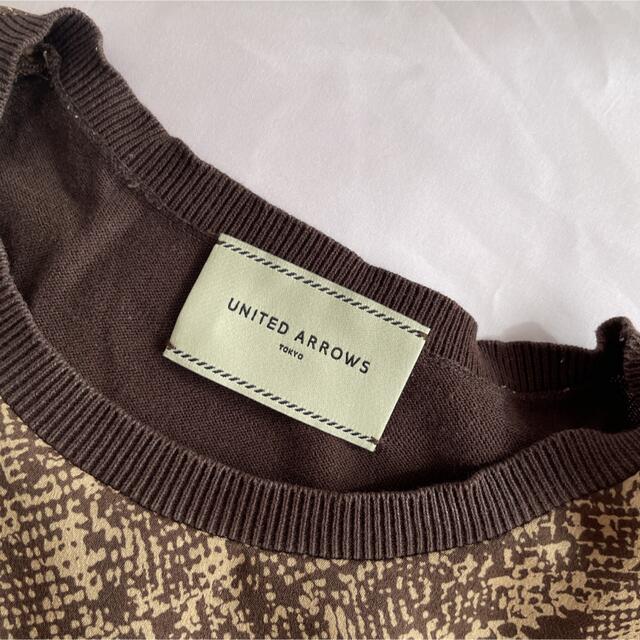 UNITED ARROWS(ユナイテッドアローズ)のユナイテッドアローズ　ノースリーブ　ブラウン レディースのトップス(カットソー(半袖/袖なし))の商品写真