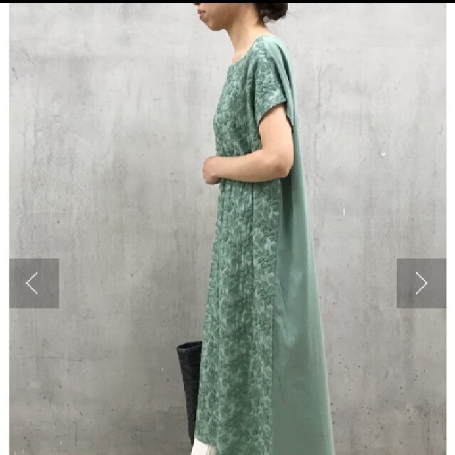 BEARDSLEY - 新品ビアズリー フロント駿河 刺繍ワンピース 緑グリーン