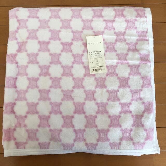 日本製　セリーヌ　シール織綿ハーフケット　ピンク
