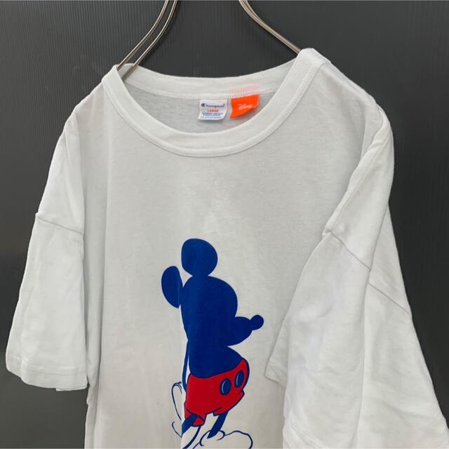 Champion(チャンピオン)の【Champion×Disney】シルエットプリントTシャツ コラボ 古着 メンズのトップス(Tシャツ/カットソー(半袖/袖なし))の商品写真