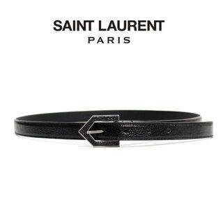 サンローラン(Saint Laurent)の81 SAINT LAURENT PARIS ブラック レザー ベルト 90 (ベルト)