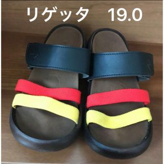 リゲッタカヌー(Regetta Canoe)の極美品　リゲッタ　リゲッタカヌー　カヌー　サンダル　19.0 キッズ  日本製(サンダル)