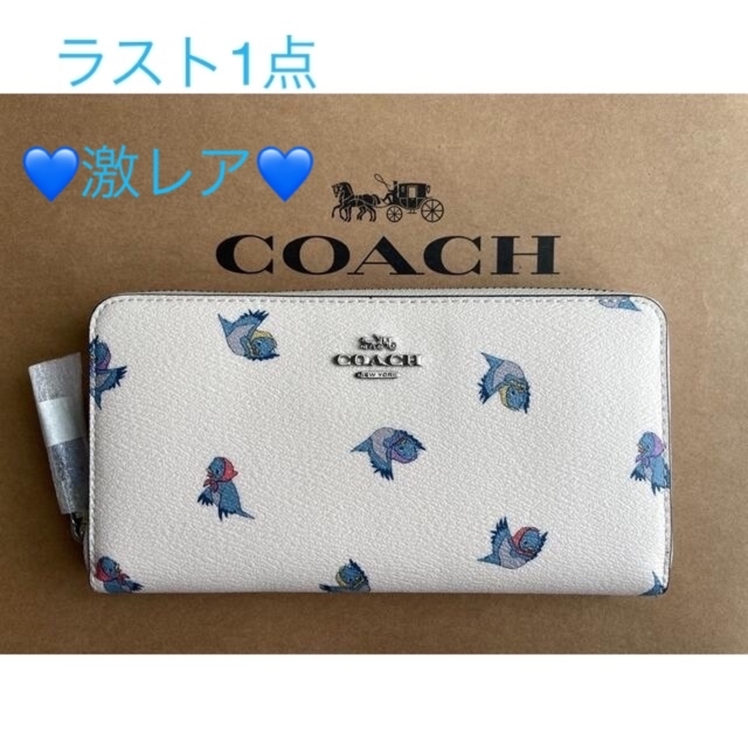 COACH - 【 C2893】COACHxDisney シンデレラ 青い鳥 長財布の COACH - 【 C2893】COACHxDisney シンデレラ 青い鳥 長財布の