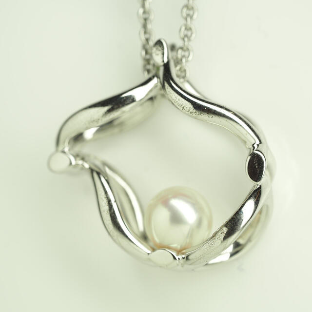 MIKIMOTO　ミキモト　天然アコヤ本真珠　ネックレス　SILVER シルバー