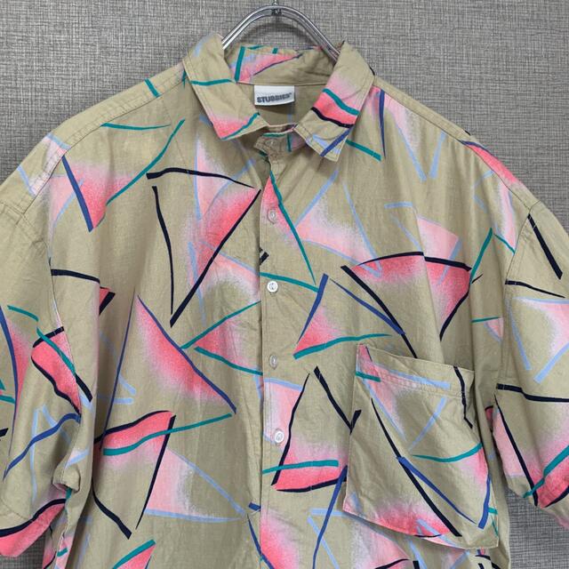 レア　90s ビンテージ　アメリカ古着　アート　プルオーバー　柄シャツ　古着 メンズのトップス(シャツ)の商品写真