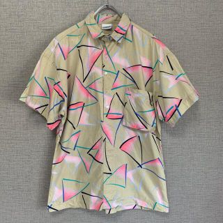 レア　90s ビンテージ　アメリカ古着　アート　プルオーバー　柄シャツ　古着(シャツ)