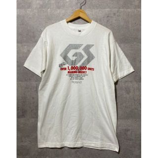 美品 90s USA製 ビンテージ▽Roland 企業物 半袖Tシャツ M 白(Tシャツ/カットソー(半袖/袖なし))