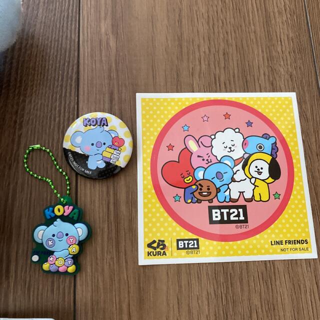 BT21 KOYA コヤセット　ぬいぐるみ　ラバーチャーム　缶バッジ　シール エンタメ/ホビーのおもちゃ/ぬいぐるみ(キャラクターグッズ)の商品写真