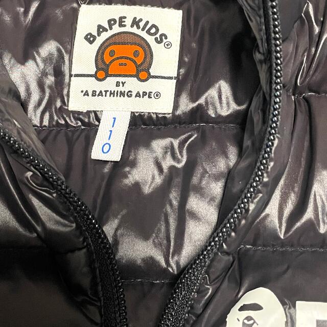 A BATHING APE(アベイシングエイプ)のBAPE KIDS ライトダウン　110cm キッズ/ベビー/マタニティのキッズ服男の子用(90cm~)(ジャケット/上着)の商品写真