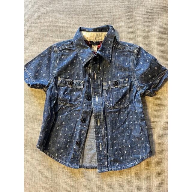 GAP Kids(ギャップキッズ)のGAP デニムシャツ　マリン柄 キッズ/ベビー/マタニティのキッズ服男の子用(90cm~)(Tシャツ/カットソー)の商品写真