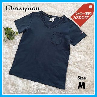 チャンピオン(Champion)のチャンピオン✨Tシャツ　半袖　ネイビー　スポーツ　ジム　フィットネス　レディス(Tシャツ(半袖/袖なし))