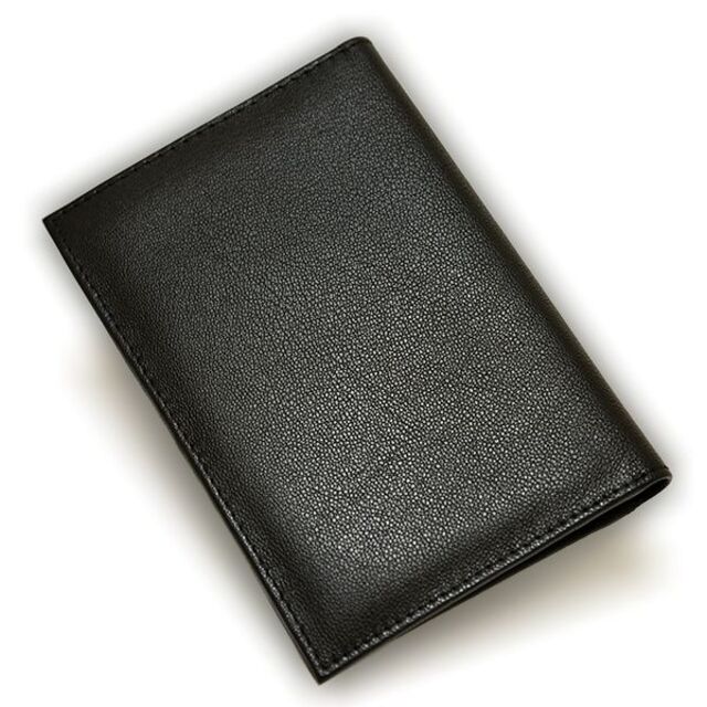 新品 本革 カードケース 薄型 レザー 未使用 ブラック メンズ 黒