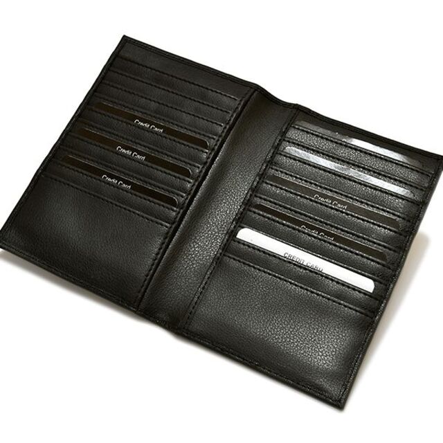 新品 本革 カードケース 薄型 レザー 未使用 ブラック メンズ 黒