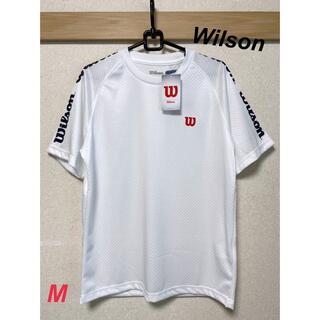 ウィルソン(wilson)の新品　メンズ　Wilson ドライ　プリント　Tシャツ　ホワイト　M(Tシャツ/カットソー(半袖/袖なし))