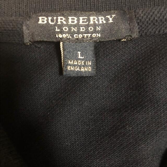 BURBERRY(バーバリー)のBURBERRY LONDON ノバチェック ホースマーク ポロシャツ ネイビー メンズのトップス(ポロシャツ)の商品写真
