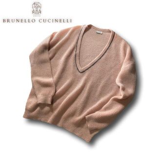 ブルネロクチネリ(BRUNELLO CUCINELLI)のG35★極美品★極上モヘヤブレンド ニットセーター ブルネロクチネリ Vネック(ニット/セーター)