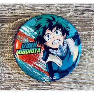 僕のヒーローアカデミア ヒロアカ メモリアルグリッター缶バッジ 緑