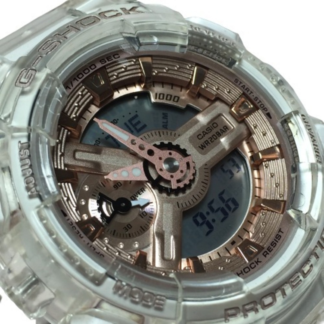 ◎◎CASIO カシオ G-SHOCK レディース 腕時計 クォーツ GMA-S110SR-7AJF スケルトンxピンクゴールド