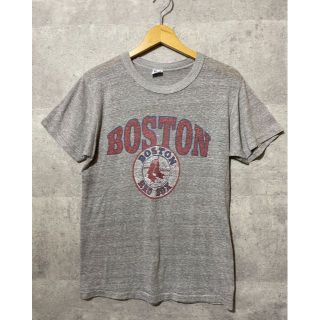 チャンピオン(Champion)の80s USA製 ビンテージ▽チャンピオン トリコタグ 半袖Tシャツ M 灰色(Tシャツ/カットソー(半袖/袖なし))