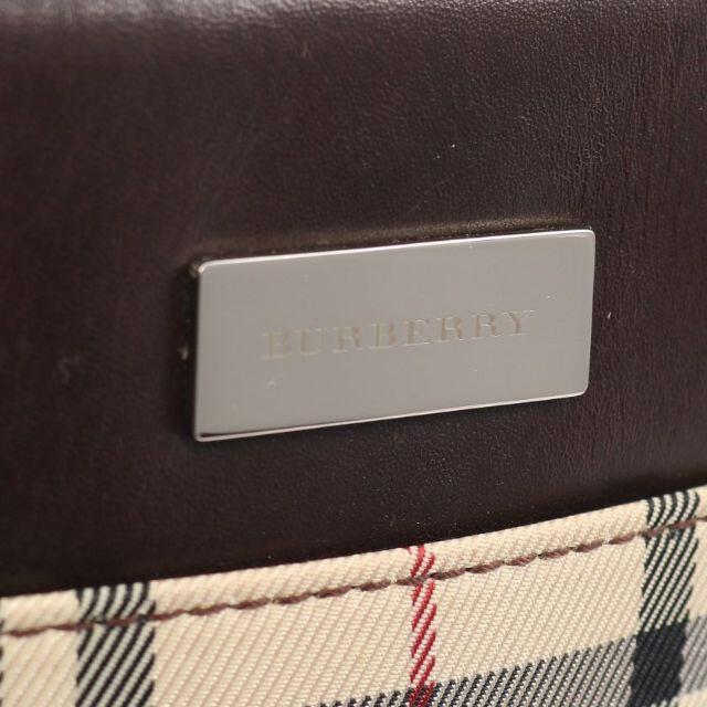 BURBERRY(バーバリー)のバーバリー ノバチェック ハンドバッグ ナイロンキャンバス レザー ベージュ レディースのバッグ(ハンドバッグ)の商品写真