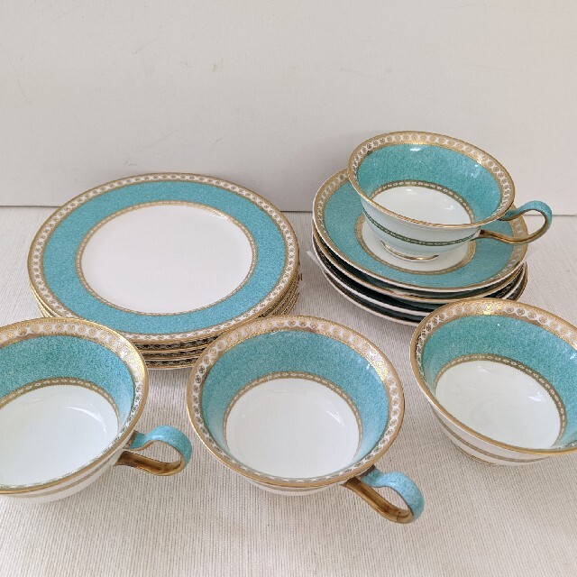 値下！【美品】WEDGWOOD ULANDER ターコイズ　ペア　A