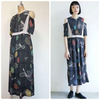 オータ(ohta)の【極美品】ohta オオタ imo navy dress ワンピース　W1(ロングワンピース/マキシワンピース)