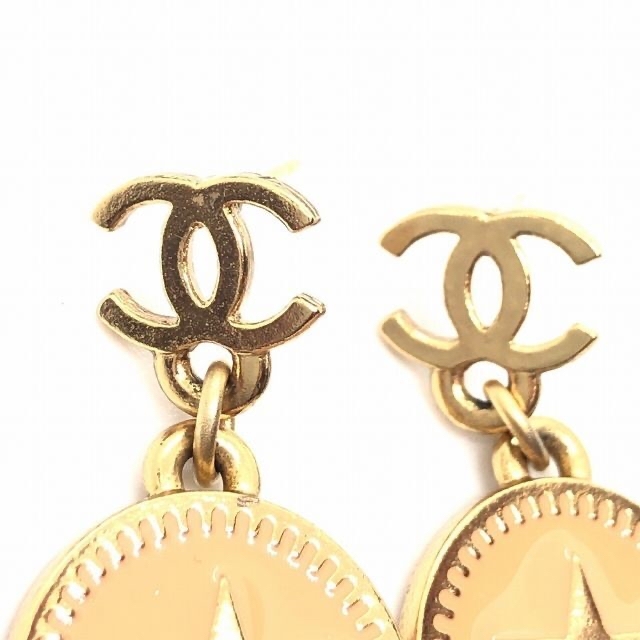 CHANEL シャネル ピアス ココマーク スター サークルプレート ゴールド