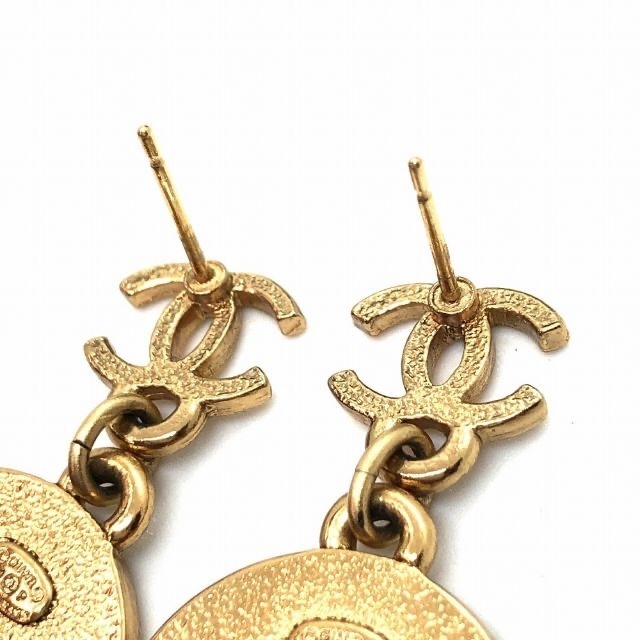 CHANEL シャネル ピアス ココマーク スター サークルプレート ゴールド