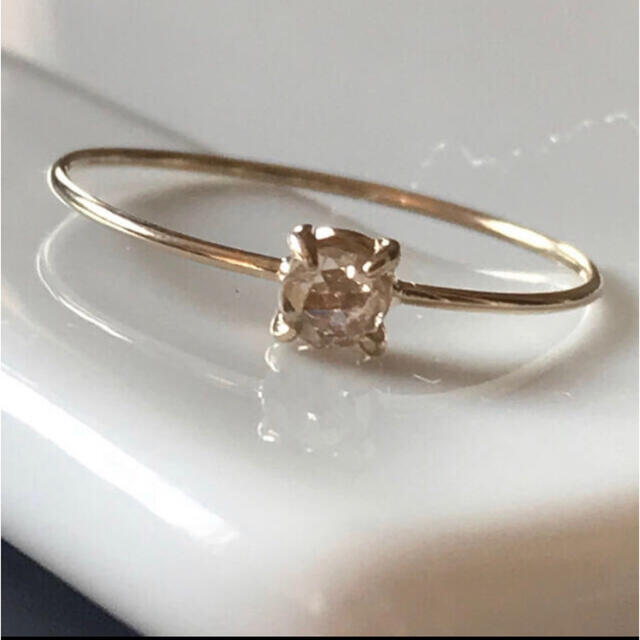 指輪　ダイヤモンド　k10    9号 ハンドメイドのアクセサリー(リング)の商品写真