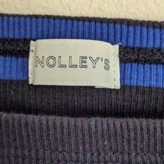 NOLLEY'S(ノーリーズ)の【NOLLEY‘Sノーリーズ】黒×青　ボーダー柄　トップス(サイズ38) レディースのトップス(カットソー(半袖/袖なし))の商品写真