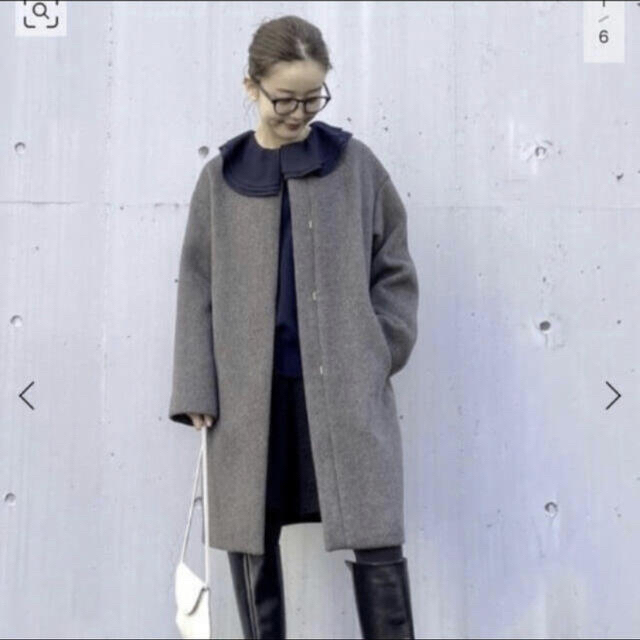 贅沢品 IENA ラムウールノーカラーロングコート size36 asakusa.sub.jp